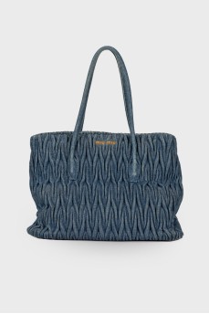 Denim blue bag