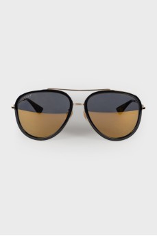 Gold frame sunglasses