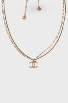 Necklace - strap with double chain