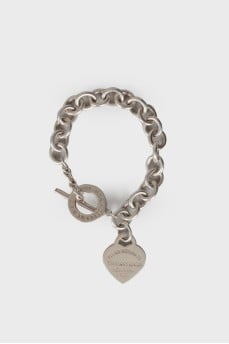 Silver bracelet with signature engraving