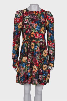 Shift dress in floral print
