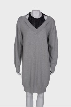 Gray loose fit dress