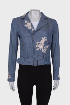 Denim jacket with embroidery