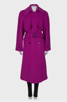 Pink maxi coat with tag