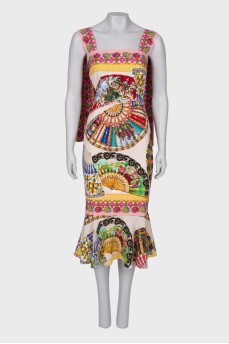 Tie silk dress
