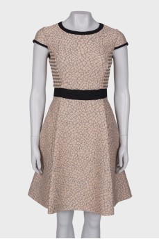 Beige fitted dress