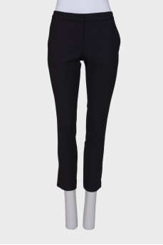 Black straight fit trousers