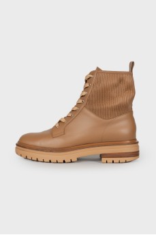 Tan leather boots