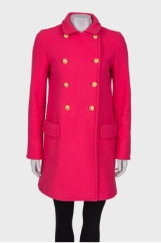 Pink wool coat