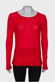 Red longsleeve with frill