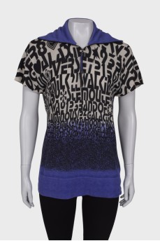 Wool turtleneck T-shirt