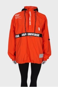Bright orange anorak