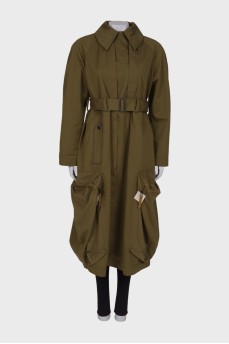 Dark green coat with massive pockets