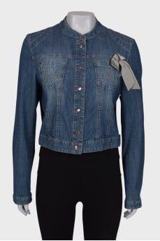 Denim cropped jacket
