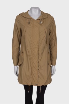 Light brown long windbreaker