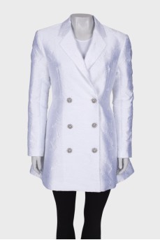 White jacket with a pattern
