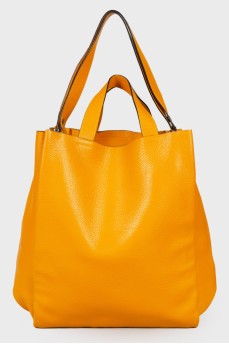 Leather tote bag