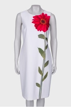 White dress with print