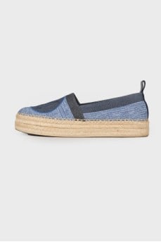 Blue logo espadrilles