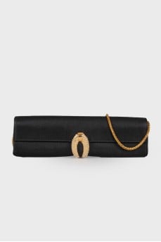 Textile clutch with decor