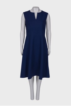 Navy blue dress with pockets