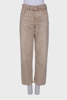 Beige waist jeans