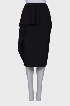 Draped pencil skirt