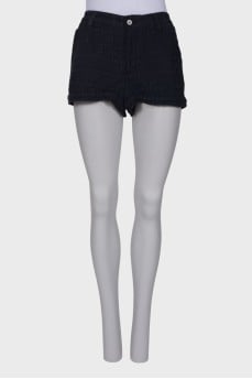 Navy blue patterned shorts