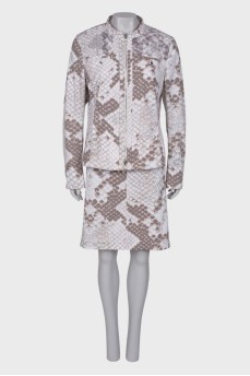 White suit in print