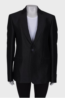 Black single-breasted jacket