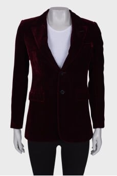 Burgundy velor jacket