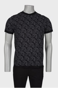 Men's black printed t-shirt