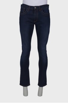 Men's plain blue jeans
