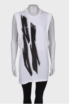 Tank dress with sequins