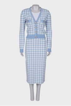 Blue check suit