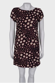 Black dress with star print