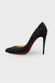 Black spiked shoes