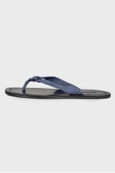 Men's black slippers