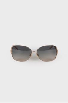 Gold frame sunglasses