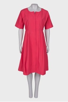 Midi dress in raspberry shade