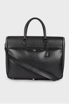 Men's leather travel bag