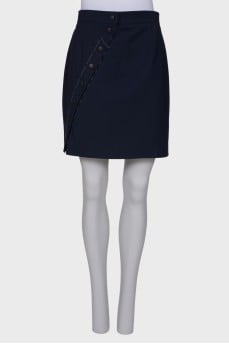 Blue skirt with buttons on the side
