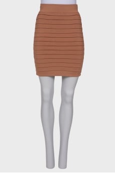 Beige side laced skirt