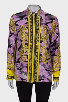Printed silk shirt