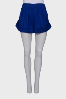 Navy blue draped shorts