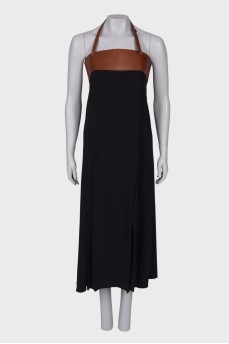 Black dress with a slit