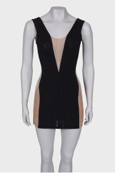 Corset dress with rhinestones