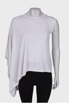 White asymmetric T-shirt