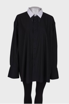 Long collar shirt dress