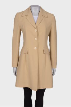Beige single-breasted coat